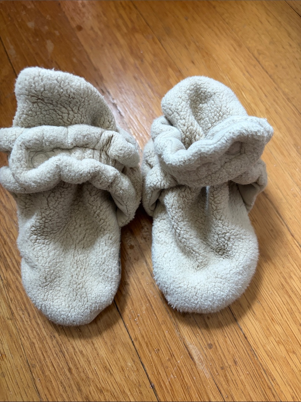 Zutano Cream Sherpa Baby Walker Slippers